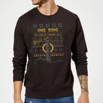 The Lord Of The Rings One Ring Christmas Sweater in Noir - XXL
