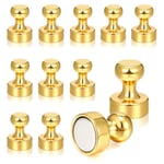Kartnålsmagnet [Rund] - Guld - Kylskåpsmagnet - Neodym - 4 st Guld