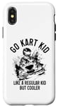 Coque pour iPhone X/XS Go Kart Kid ressemble à un enfant normal mais plus cool, course amusante