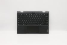 Lenovo Chromebook 300e 2nd AST Keyboard Palmrest Top Cover US Black 5CB0Z21553