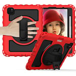 Étui de Protection en Silicone pour iPad Pro 11 et Air 4 génération 10,9" avec Fente pour Stylet et Support Rouge
