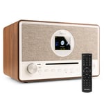 Audizio 102.252 Lucca Internet Radio with DAB+ and CD Player Wood