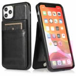 iPhone 11 Pro Mobilskal Korthållare 6-FACK Retro V3 Svart