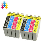 8x Ink Cartridges (2 Sets) For Epson Workforce Wf-2520nf Wf-2630wf Wf-2750dwf