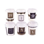 Pajoma Calendrier de l'Avent Tasses Or/Argent, 1 x 24 Tasses à remplir, Autocollants et Accessoires Inclus