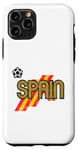 Coque pour iPhone 11 Pro Ballon de football Euro rétro Espagne