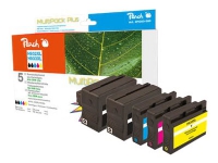Peach Combi-Pack PLUS - 5-pack - hög kapacitet - svart, gul, cyan, magenta - kompatibel - bläckpatron (alternativ för: HP 932XL, HP 933XL) - för HP Officejet 6100, 6600 H711a, 6700, 7110, 7510, 7610, 7612