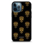 iPhone 12 Pro Skal - Gold Skulls