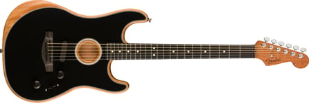 Fender American Acoustasonic Strat, Ebony Fingerboard, Black