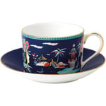 Wedgwood - Wonderlust tekopp & asjett blue pagoda