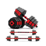 "Exersci Premium Adjustable Dumbbell & Barbell Set - 20Kg/30Kg/40Kg"