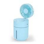 Portable USB Spray Fan Flexible with Air Diffuser Adjustable Cooler Mini Fan Handy Desk Desktop Cooling mist Humidifier 94 * 90 * 157mm-Blue