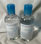 2 x BIODERMA Hydabio H2O Moisturising Micellar Water Make up Remover 250 ml