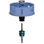 Bosch Professional Hole Saw Sheet Metal (Ø 79 mm) + 1x Power Change Plus Adapter (Socket 3/8" Hexagonal Shank, Incl. HSS-Co Drill Bit 7.15 x 65 mm)