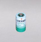 Batteri, runt 3.6 Volt Lithium buffer battery, 1/2 AA, 950 mAh