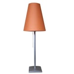 Unilux Lampe de Chevet Ambiance Lumi, Abat-jour en Tissu Orange, Base en Métal, Pour Bureau, Salon et Chambre (Ampoule LED Incluse)