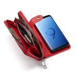 samsung Samsung S9 Plus Zipper Wallet Case Red