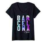 Womens Uncover The Essence Of Barcelona Spain City Adventure V-Neck T-Shirt
