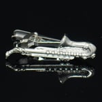 Slipsnål Saxofon Silver