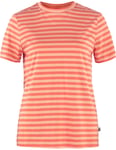Fjällräven Striped T-shirt Women dam-T-shirt Cotton Sky/Poppy Fields-984-98 L - Fri frakt