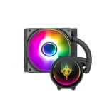 Yeyian Système de Refroidissement Liquide ARGB pour Processeur Intel AMD PC Gaming pour Ordinateur Jeu AIO Watercooling Silencieux | 1 ventilateurs RVB 120 mm | 2000 tr/min | (Nouveau 2024)