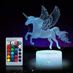 Unicorn Night Light for Kids, Unicorn Toys for Girl, 16 Colours Changing Night Lamp with Remote Control 0072