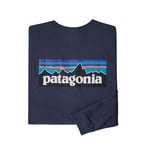 Patagonia LS P-6 Responsibili-Tee M Classic Navy LongSleeve t-shirt med logo