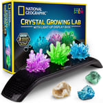 National Geographic Crystal Growing Kit - 3 Vibrant Coloured Crystals to Grow &