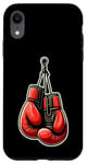 Coque pour iPhone XR Gants de boxe rouges suspendus à une lanière