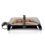 1600W Electric Barbecue Grill Hot Plate Smokeless Indoor BBQ Griddle Table top
