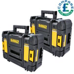 DeWalt DWST1-70703 T-STAK II Flat Top Tool Storage Box Pack of 2