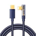 Joyroom Vinklad USB-C till Lightning-kabel, 20W, 1,2m - Blå