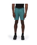 Regatta Mens Xert Stretch III Polyamide Walking Shorts - Green - Size 44 (Waist)