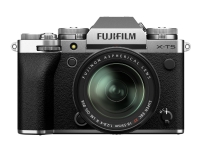 Fujifilm X Series X-T5 - Digitalkamera - speilløst - 40.2 MP - APS-C - 6.2K / 29.97 fps - 3optisk x-zoom XF 18-55 mm R LM OIS-linse - Wi-Fi, Bluetooth - sølv