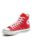Converse Chuck Taylor All Star Hi-Tops - Red, Red / White, Size 5, Women