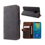 Huawei Mate 20 Pro Mesh Pattern Retro Leather Flip Case - Bl