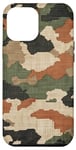 iPhone 14 Plus Cross Stitch Style Camouflage Pattern Case