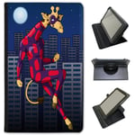 Fancy A Snuggle Giraffe In Stealth Hero Suit Universal Faux Leather Case Cover/Folio for the Samsung Galaxy Tab 4 7 inch