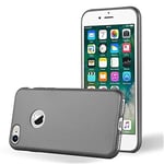 cadorabo Coque pour Apple iPhone 7 / 7S / 8 / SE 2020 en Metallic Gris - Housse Protection Souple en Silicone TPU avec Anti-Choc et Anti-Rayures - Ultra Slim Fin Gel Case Cover Bumper