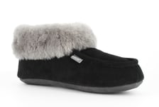 Axelda Fårskinnstofflor London Black/Asphalt