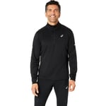 Asics Road Winter 1/2 Zip Top, Storlek 2XL för män - Svart Mellanlager för Kyliga Löpningar