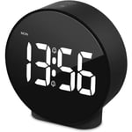 Liten digital väckarklocka LED-skrivbord Rese Elektronisk klocka Dubbla larm Snooze Dimbar Set 12/24H Vecka Display 4 tum