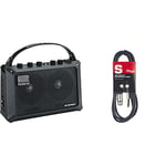 Roland MB-CUBE All-Purpose Portable Amp, Unlimited Uses: Electric and Acoustic Guitar, Keyboards, Computer Audio & Stagg 6m High Quality XLR to Phono Plug Microphone Cable