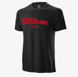 Wilson WILSON Padel Tee Cotton Black Mens (L)