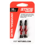 Stans No Tubes Coloured Valve Stem - Pair Red / 44mm