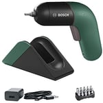 Bosch Home and Garden Tournevis sans fil Bosch - IXO (6e génération, batterie verte intégrée avec station de charge et chargeur micro USB, contrôle de vitesse variable, dans une boîte)