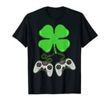 Clover Video Game Controllers St Patricks Day Boys Girls Kids T-Shirt