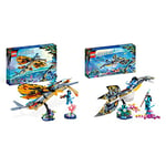 LEGO 75576 Avatar Skimwing Adventure, Collectible The Way of Water Set with Toy Animal for Boys & Girls & 75575 Avatar Ilu Discovery The Way of Water Movie Building Toy Ocean Set