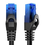 KabelDirekt – 5x 20 m – Câble Ethernet & patch & réseau (fiches RJ45, pour profiter pleinement du débit de la fibre, idéal pour les réseaux Gigabit/LAN, routeurs, modems et switchs, noir)