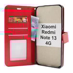 Crazy Horse Wallet Xiaomi Redmi Note 13 4G (Röd)